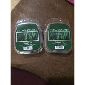 2pks Village Candle Balsam Fir Wax Melts 2.2 Oz Evergreen Bergamot Fresh Balsam